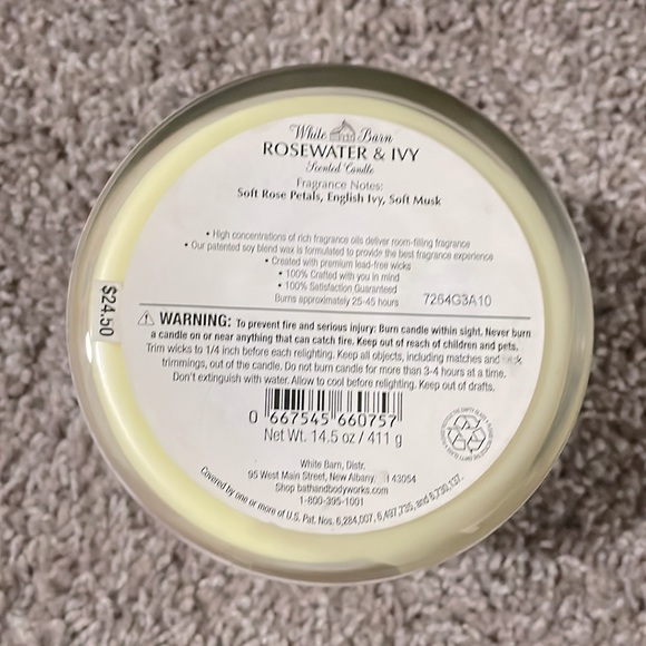 Bath & Body Works Rosewater & Ivy Scented Candle - Picture 2 of 3